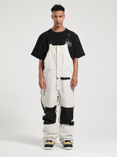 Gsou Snow Men's Colorblock Ski Bibs